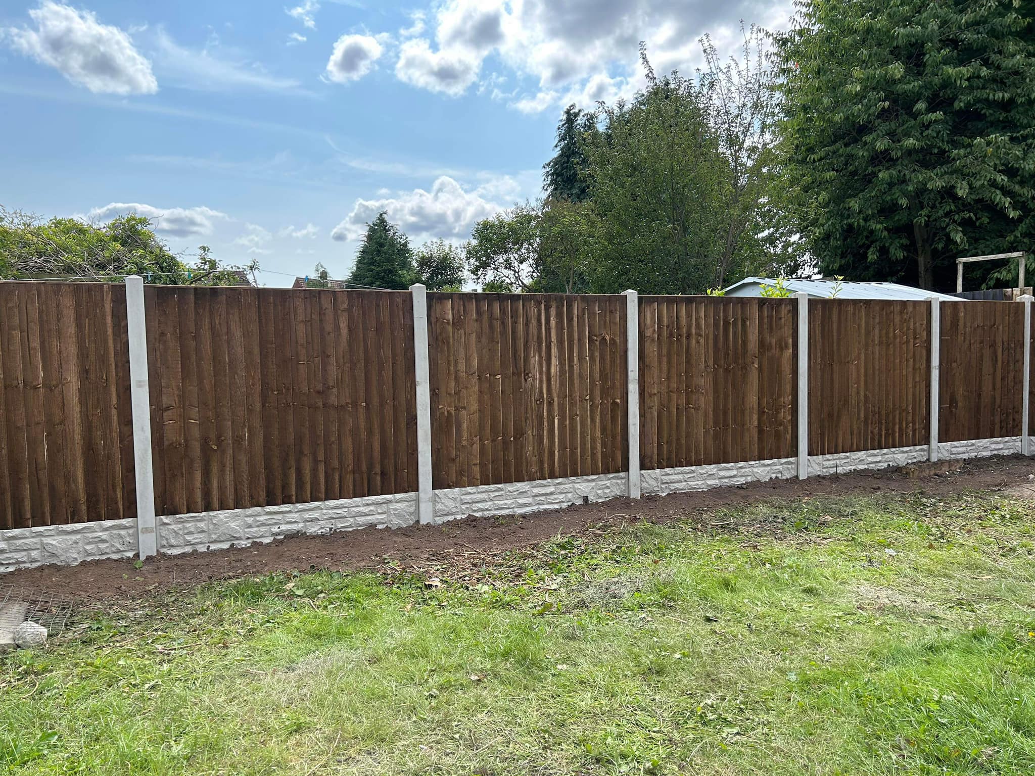 Fencing project in Worcestershire